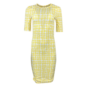 Дамска жълта рокля Noisy May с набран ефект