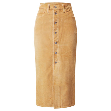 Дамска миди пола с копчета отпред Levis - 0