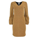 Дамска елегантна златиста рокля Y.A.S-2