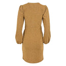 Дамска елегантна златиста рокля Y.A.S-3