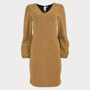 Дамска елегантна златиста рокля Y.A.S-1