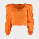 Дамска блуза WHO WHAT WEAR в оранжево-1
