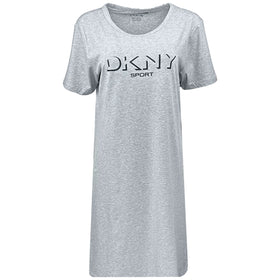 Дамска спортна рокля DKNY, в сив цвят. Дължина над коляно с къси ръкави. 