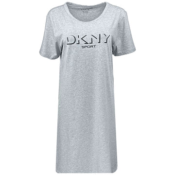 Дамска спортна рокля DKNY, в сив цвят. Дължина над коляно с къси ръкави. 