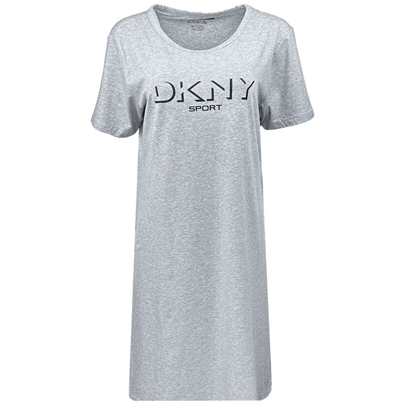 Дамска спортна рокля DKNY, в сив цвят. Дължина над коляно с къси ръкави. 