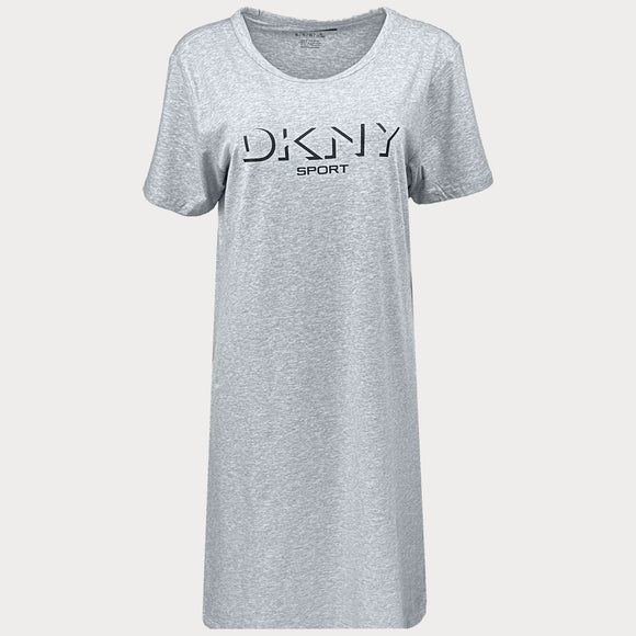 Дамска спортна рокля DKNY, в сив цвят. Дължина над коляно с къси ръкави. 