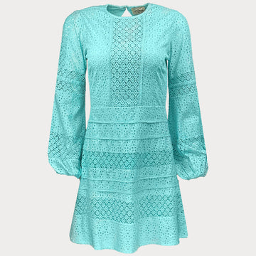дамска бродирана рокля LACE&BEADS, с широки ръкави и дължина над коленете 