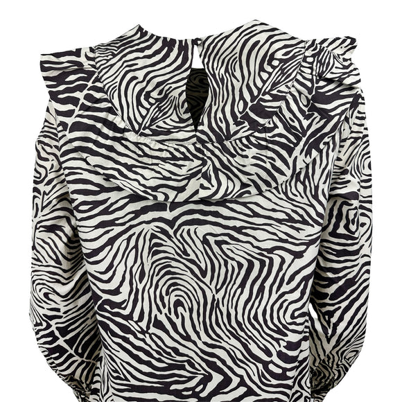 Дамска рокля Samsoe в кафяв цвят, дължина до коленете, с бухнали ръкави. 