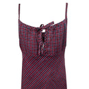 Дамска дълга рокля Afends в червен цвят, с тънки презрамки, завръзване с връзки деколтето,права кройка. 