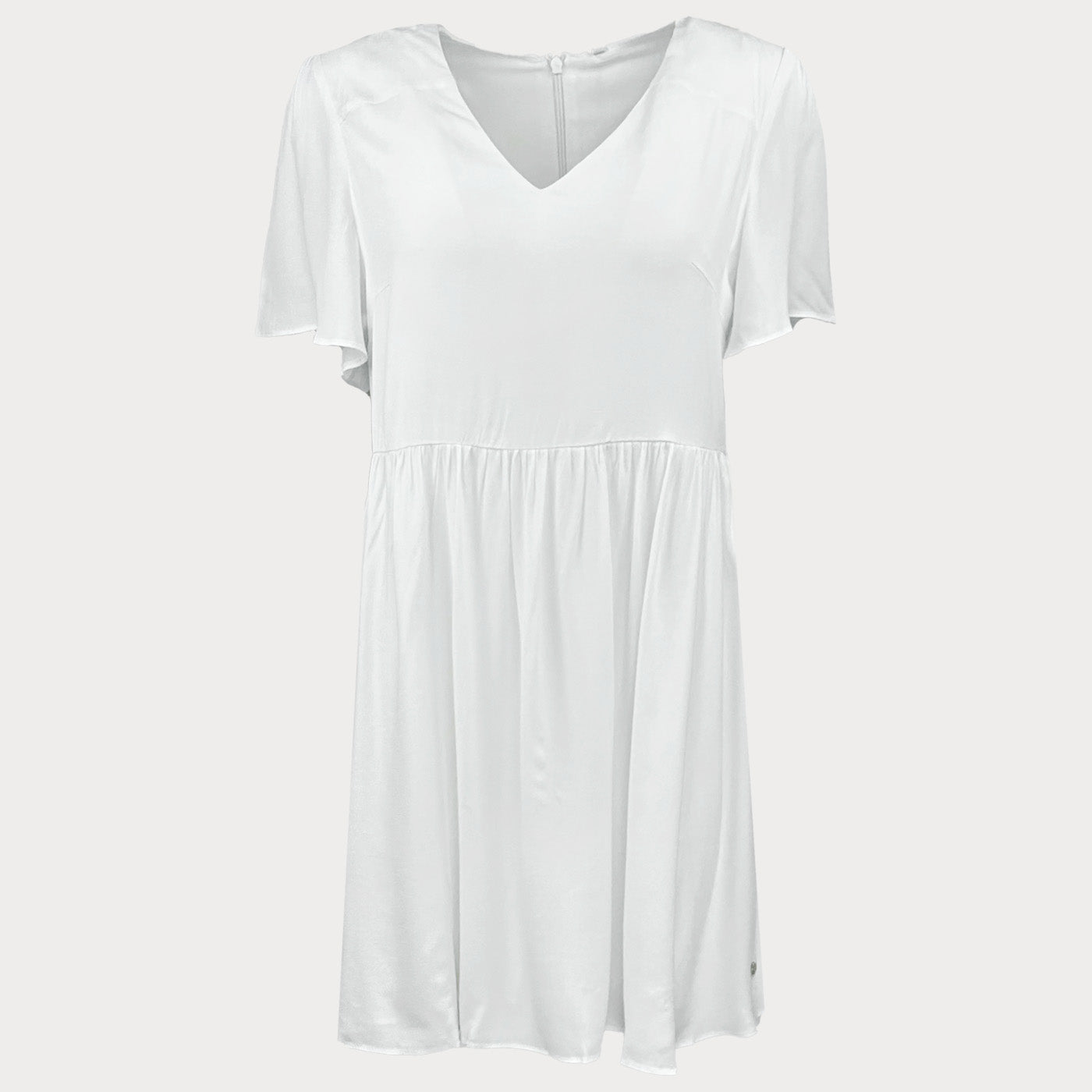Дамска ежедневна рокля PEPE JEANS, в бял цвят, лека материя със средна дължина, среден ръкав. Размер М 