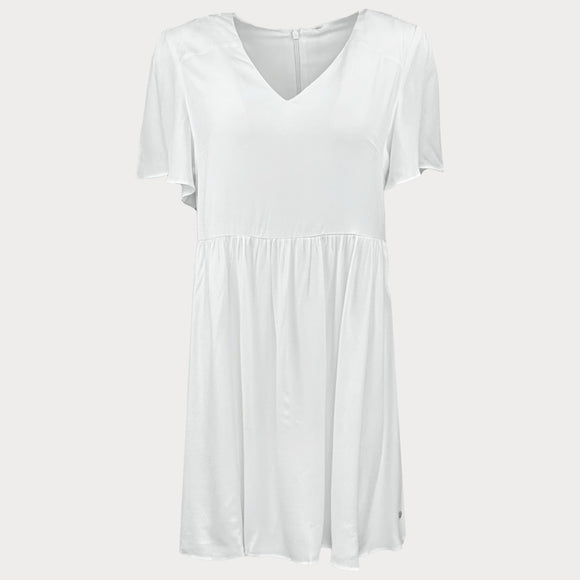 Дамска ежедневна рокля PEPE JEANS, в бял цвят, лека материя със средна дължина, среден ръкав. Размер М 