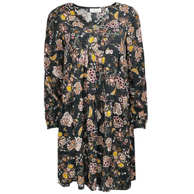 Дамска флорална рокля Rich&Royal с широки ръкави закопчаване. Дължина над коляното, s V-образно деколте. 