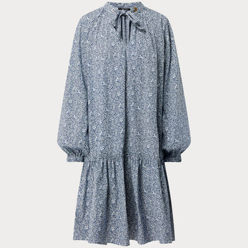 Дамска рокля SCOTCH&SODA в син цвят, широки ръкави. Широко прилягане, в размер XL. 