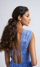 Дамска лятна рокля Y.A.S в синьо-4