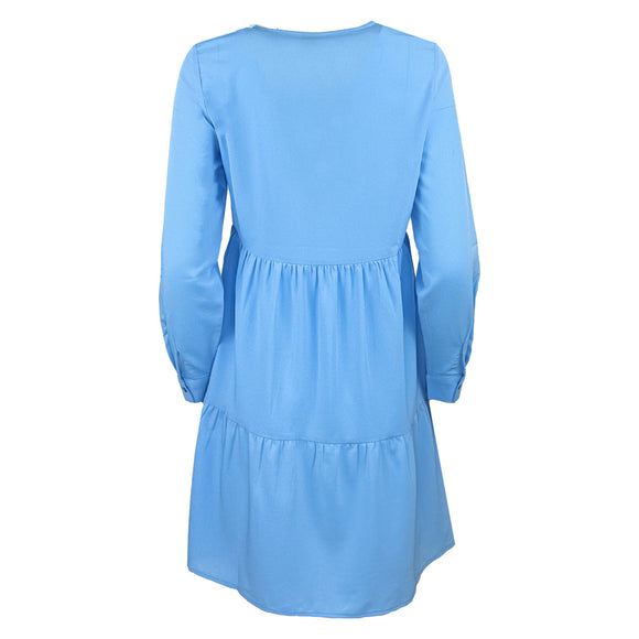 Дамска синя рокля PIECES