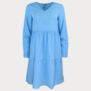 Дамска синя рокля PIECES-1