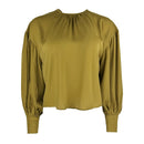 Дамска елегантна блуза WHO WHAT WEAR в зелено-2