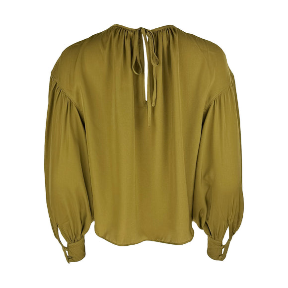 Дамска елегантна блуза WHO WHAT WEAR в зелено