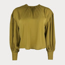 Дамска елегантна блуза WHO WHAT WEAR в зелено-1