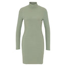 Дамска зелена рокля PIECES Petit-2