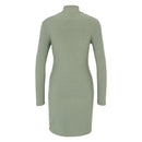 Дамска зелена рокля PIECES Petit-3