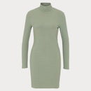 Дамска зелена рокля PIECES Petit-1