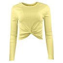 Дамска жълта къса блуза Noisy May-2