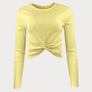 Дамска жълта къса блуза Noisy May-1