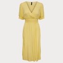 Дамска жълта рокля с къс ръкав Y.A.S-1