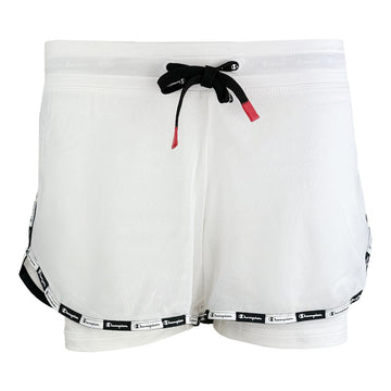 Дамски спортни къси панталони Champion в бял цвят - 0