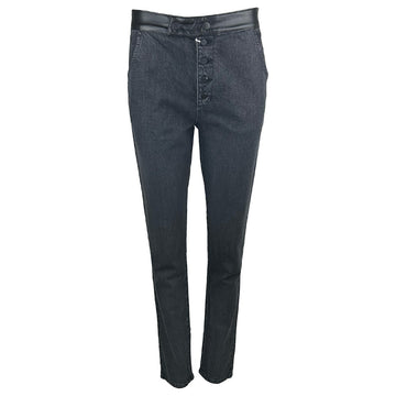 Черни дънки с висока талия - 0