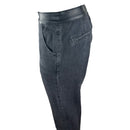 Черни дънки с висока талия-4