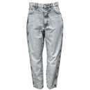 Дамски широки сиви дънки PEPE JEANS, с висока талия, закопчаване с цип и копче,протрит ефект, размер W32