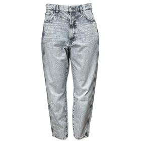 Дамски широки сиви дънки PEPE JEANS, с висока талия, закопчаване с цип и копче,протрит ефект, размер W32