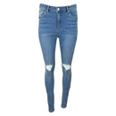 Сини дамски дънки skinny с висока талия SOPHIA-2