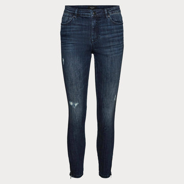 Тъмно сини вталени дамски дънки модел TILDE