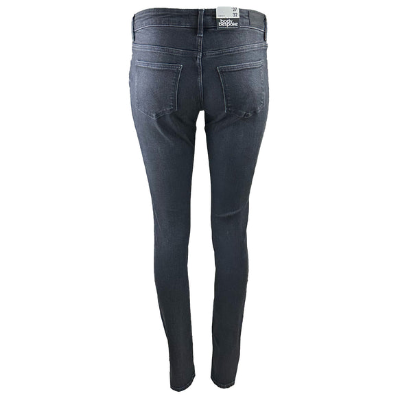 Дамски вталени дънки в черно