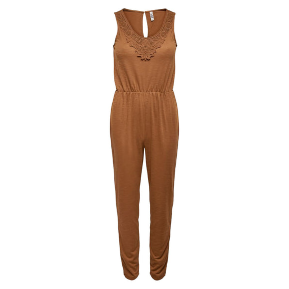 Дамски кафяв гащеризон JDY