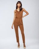 Дамски кафяв гащеризон JDY-3