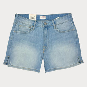 Дамски къси дънки PEPE JEANS, в син цвят. С висока талия. В размер W29. Бърза доставка от MISMOBG