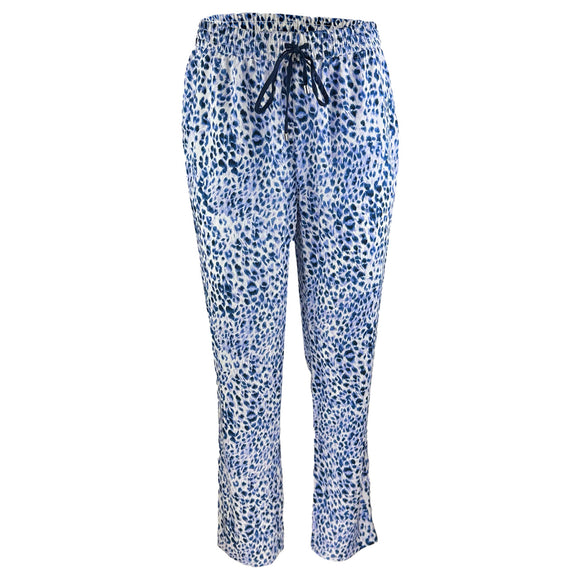 Дамски летен широк панталон DKNY в синьо