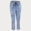 Дамски летен широк панталон DKNY в синьо-1