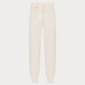 Дамски вълнен панталон MAX&CO в бял цвят, закопчаване с връзки и с вталени крачоли в долната част. Размер М 