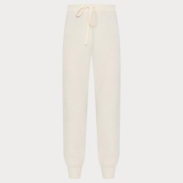 Дамски вълнен панталон MAX&CO в бял цвят, закопчаване с връзки и с вталени крачоли в долната част. Размер М 