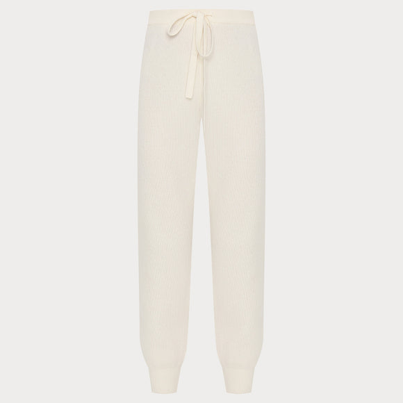 Дамски вълнен панталон MAX&CO в бял цвят, закопчаване с връзки и с вталени крачоли в долната част. Размер М 