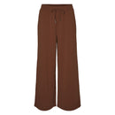Дамски кафяв панталон Noisy May с широки крачоли-2