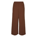 Дамски кафяв панталон Noisy May с широки крачоли-3