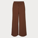 Дамски кафяв панталон Noisy May с широки крачоли-1