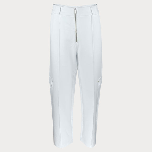 Дамски бял панталон с широки крачоли Vero Moda