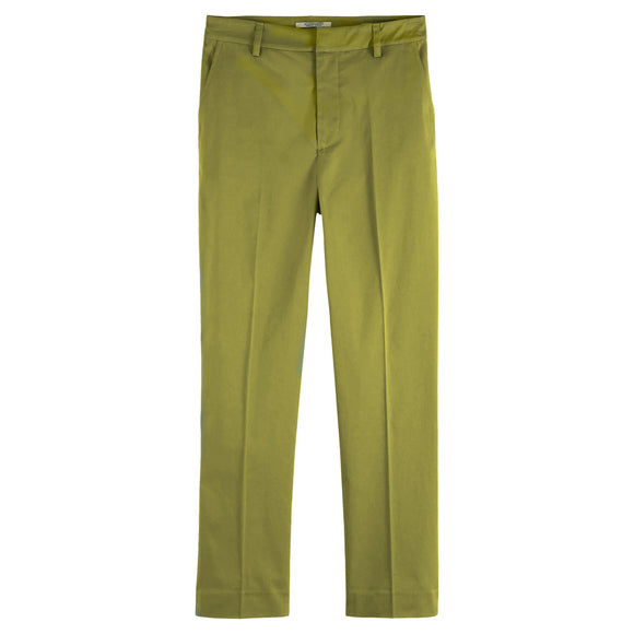 Дамски елегантен панталон SCOTCH&SODA в маслинено зелено